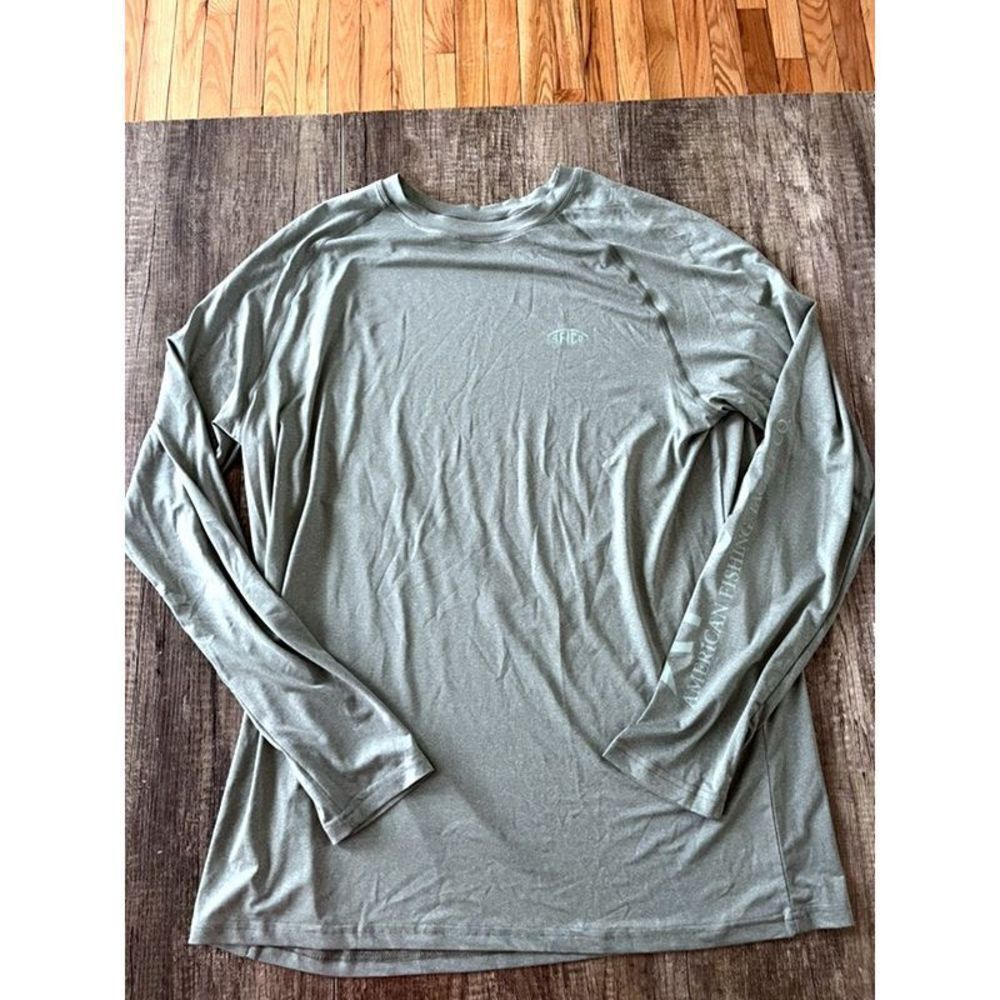 AFTCO Long Sleeve Fishing Shirt light Green Men’s Large